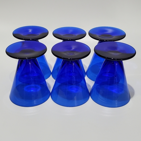 (6) Cobalt Blue 2oz Double Shot, Cordial, Shooter, Sake, Liquor, Shooter Glasses - Picture 7 of 10